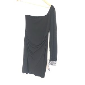 NWT One Shoulder Black Dress